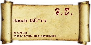 Hauch Dóra névjegykártya